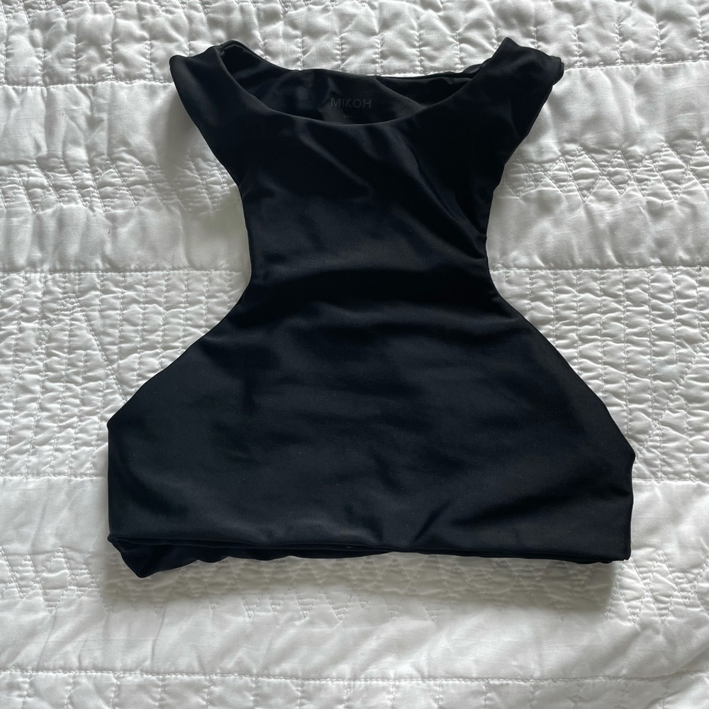 Mikoh Halter Black Swim Top